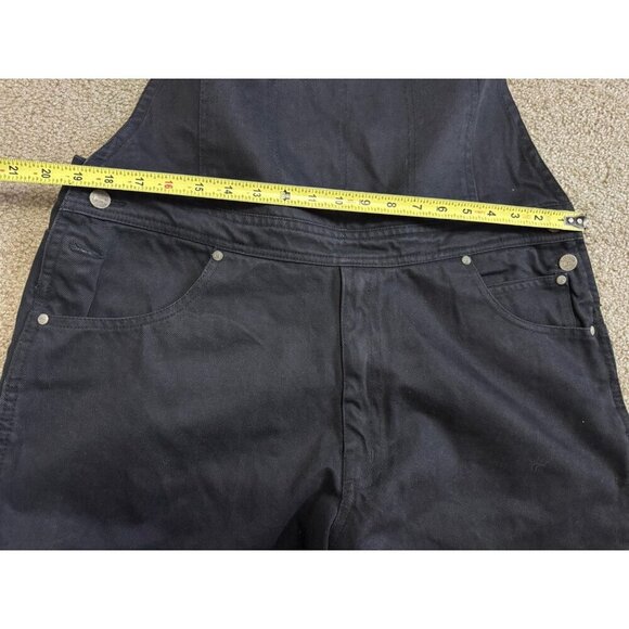 VINTAGE DEADSTOCK Womens Black Jean Denim Overalls Jumpsuit 38x34 Paint 90s Y2k - Picture 12 of 12